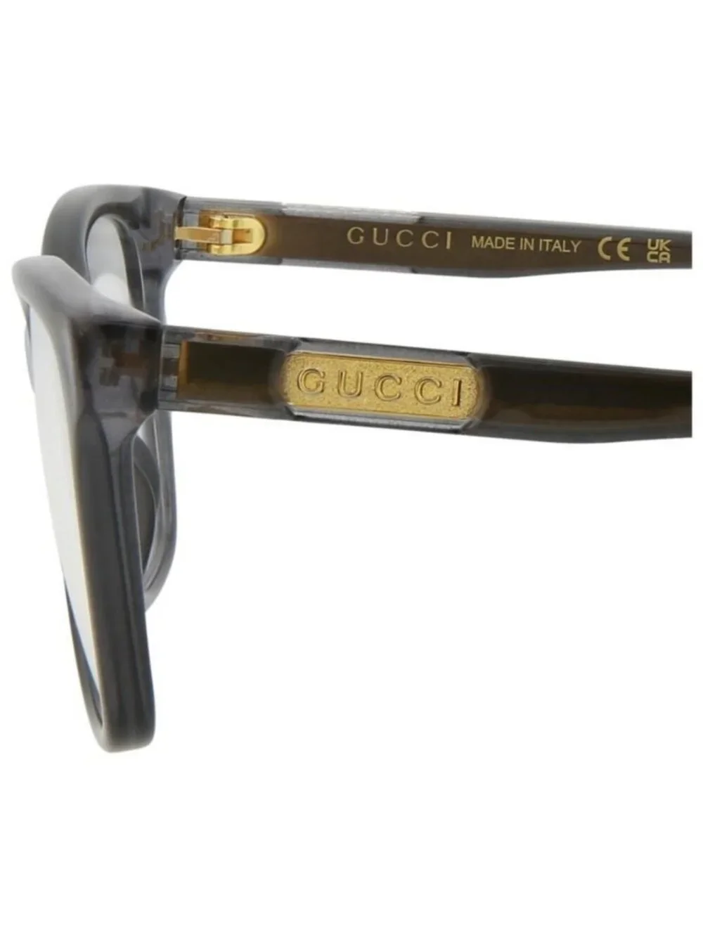 New Gucci Womens Cat Eye Grey Grey Transparent Fashion Designer Eyeglasses